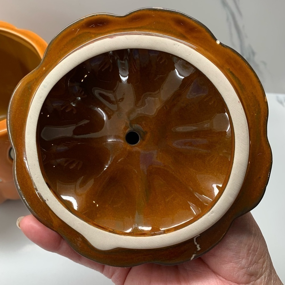 Yankee Candle Pumpkin Jack O' Lantern "Boney" Thanksgiving Harvest Candy Jar - Picture 5 of 5